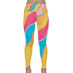 Cake Color Palette Painting Lightweight Velour Classic Yoga Leggings