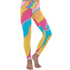 Cake Color Palette Painting Kids  Lightweight Velour Classic Yoga Leggings