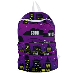 City Architecture Night Skyscraper Foldable Lightweight Backpack by Wegoenart