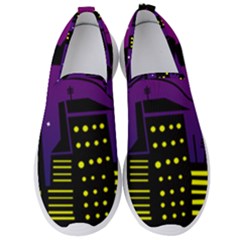 City Architecture Night Skyscraper Men s Slip On Sneakers