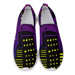 City Architecture Night Skyscraper Women s Slip On Sneakers