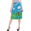 Landscape Nature Mountain Field Midi Beach Skirt View1