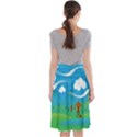 Landscape Nature Mountain Field Midi Beach Skirt View2