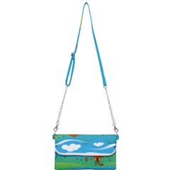 Landscape Nature Mountain Field Mini Crossbody Handbag