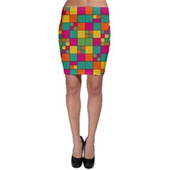 Abstract Background Abstract Bodycon Skirt by Wegoenart