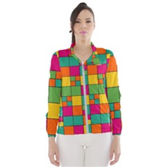 Abstract Background Abstract Windbreaker (women) by Wegoenart