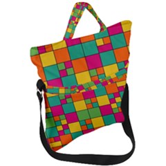 Abstract Background Abstract Fold Over Handle Tote Bag