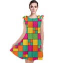 Abstract Background Abstract Tie Up Tunic Dress View1