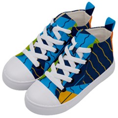 Background Wallpaper Colors Color Kids  Mid-top Canvas Sneakers by Wegoenart