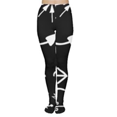 Arrows Vector Lines Strokes White Tights by Wegoenart