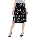 Arrows Vector Lines Strokes White Midi Beach Skirt View1