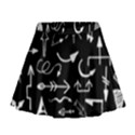 Arrows Vector Lines Strokes White Mini Flare Skirt View1