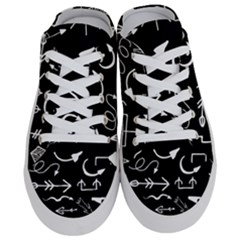 Arrows Vector Lines Strokes White Half Slippers by Wegoenart