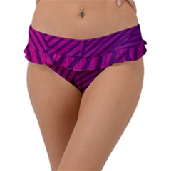 Pattern Lines Stripes Texture Frill Bikini Bottom