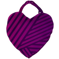 Pattern Lines Stripes Texture Giant Heart Shaped Tote by Wegoenart