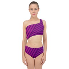 Pattern Lines Stripes Texture Spliced Up Two Piece Swimsuit by Wegoenart