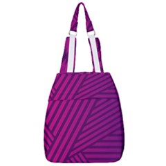 Pattern Lines Stripes Texture Center Zip Backpack