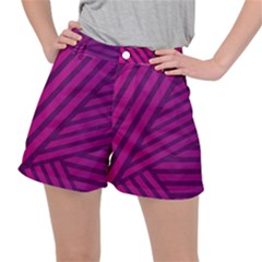 Pattern Lines Stripes Texture Stretch Ripstop Shorts