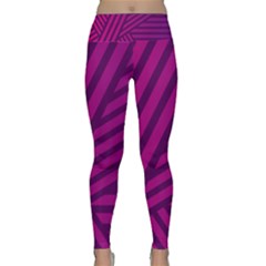 Pattern Lines Stripes Texture Lightweight Velour Classic Yoga Leggings