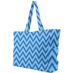 Blue Chevron Background Abstract Pattern Simple Shoulder Bag