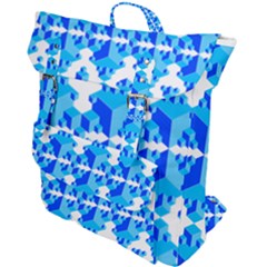 Blue Background Cubes Abstract Wallpapers Buckle Up Backpack