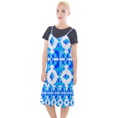 Blue Background Cubes Abstract Wallpapers Camis Fishtail Dress