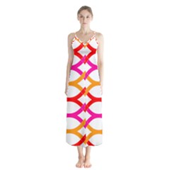 Art Background Abstract Button Up Chiffon Maxi Dress