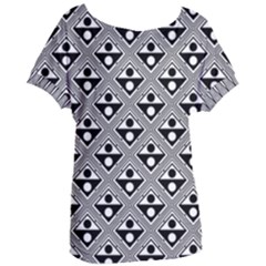 Background Triangle Circle Women s Oversized Tee by Wegoenart