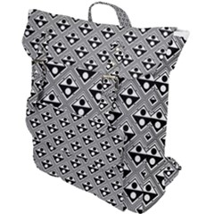 Background Triangle Circle Buckle Up Backpack