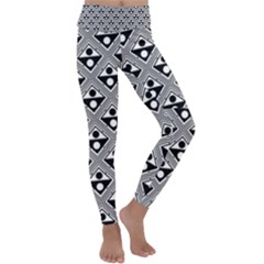 Background Triangle Circle Kids  Lightweight Velour Classic Yoga Leggings