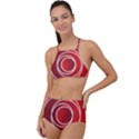 Background Circles Red High Waist Tankini Set View1