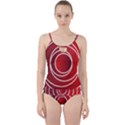 Background Circles Red Cut Out Top Tankini Set View1