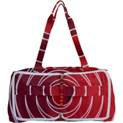 Background Circles Red Multi Function Bag by Wegoenart