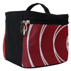 Background Circles Red Make Up Travel Bag (small)