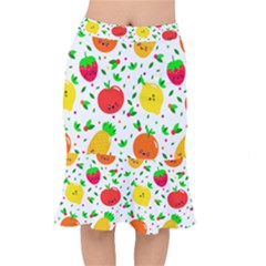 Pattern Fruit Fruits Orange Green Mermaid Skirt by Wegoenart