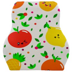 Pattern Fruit Fruits Orange Green Car Seat Velour Cushion  by Wegoenart