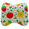 Pattern Fruit Fruits Orange Green Velour Head Support Cushion View1