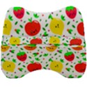 Pattern Fruit Fruits Orange Green Velour Head Support Cushion View2