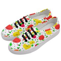 Pattern Fruit Fruits Orange Green Women s Classic Low Top Sneakers by Wegoenart