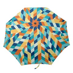 Geometric Retro Wallpaper Folding Umbrellas by Wegoenart