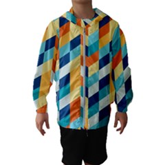 Geometric Retro Wallpaper Hooded Windbreaker (kids) by Wegoenart