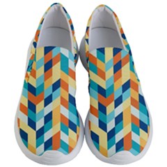 Geometric Retro Wallpaper Women s Lightweight Slip Ons by Wegoenart