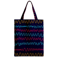 Background Waves Abstract Background Zipper Classic Tote Bag by Wegoenart