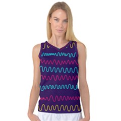 Background Waves Abstract Background Women s Basketball Tank Top by Wegoenart