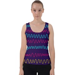 Background Waves Abstract Background Velvet Tank Top by Wegoenart