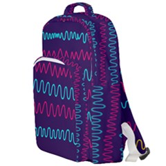 Background Waves Abstract Background Double Compartment Backpack