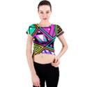 Background Abstract Pattern Crew Neck Crop Top View1