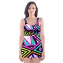 Background Abstract Pattern Skater Dress Swimsuit View1