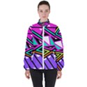 Background Abstract Pattern High Neck Windbreaker (Women) View1