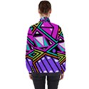 Background Abstract Pattern High Neck Windbreaker (Women) View2